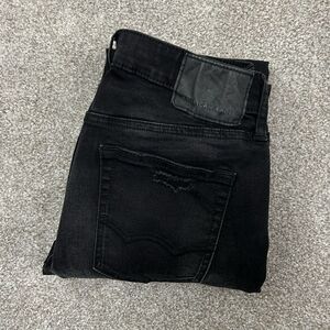 American Eagle Men's Size 28x32 Distressed Slim Straight Denim Jeans Stretch EUC